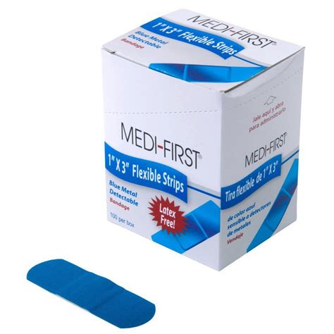 blue metal detectable fabric bandage|metal detectable band aids.